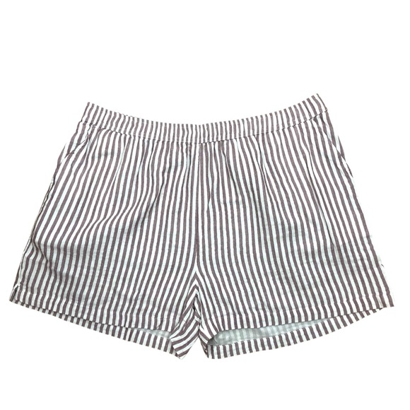 NWT Stripe Boxer Shorts XXL Coastal Stripe Soft Purple Brianne Caslon Cotton - Picture 1 of 16